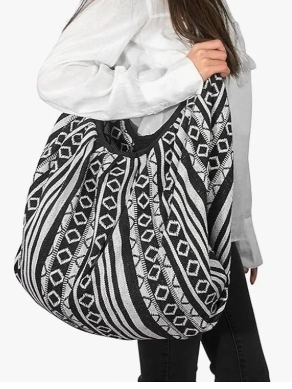 Tribe Azure Large hobo tote bag